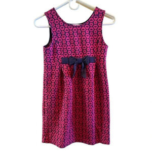 LILLY PULITZER EUC GIRLS DRESS PINK NAVY BLUE SLEEVELESS WINTER FALL SZ XL 14 16